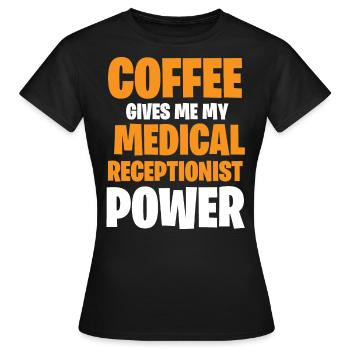 Medical receptionist - Women's T-Shirt - black - Front - AI Model Female 172 dark (172cm)