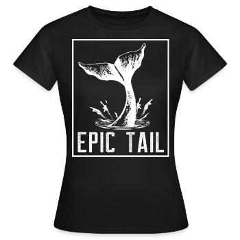 Whales, whales, whale watching, whale watching - Women's T-Shirt - black - Front - AI Model Female 172 dark (172cm)