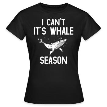 Whales, whales, whale watching, whale watching - Women's T-Shirt - black - Front - AI Model Female 172 dark (172cm)