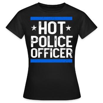 Policeman Costume - Women's T-Shirt - black - Front - AI Model Female 172 dark (172cm)