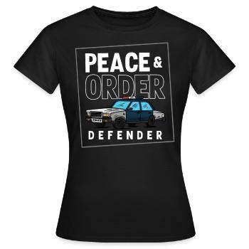 Costume de policier - T-shirt Femme - noir - Devant - AI Model Female 172 dark (172cm)
