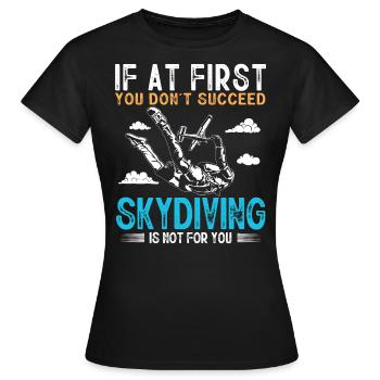 Skydiving, Skydiving - Women's T-Shirt - black - Front - AI Model Female 172 dark (172cm)