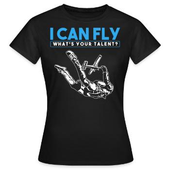 Skydiving, Skydiving - Women's T-Shirt - black - Front - AI Model Female 172 dark (172cm)