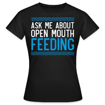 Whales, whales, whale watching, whale watching - Women's T-Shirt - black - Front - AI Model Female 172 dark (172cm)