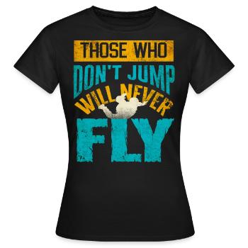 Fallschirmspringen, Fallschirmspringer - Frauen T-Shirt - Schwarz - Vorne - AI Model Female 172 dark (172cm)