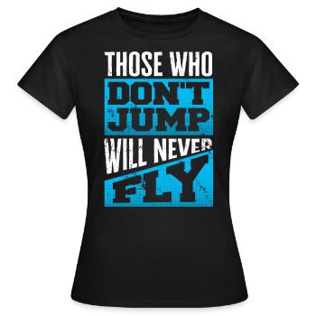 Skydiving, Skydiving - Women's T-Shirt - black - Front - AI Model Female 172 dark (172cm)