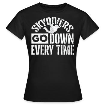 Skydiving, Skydiving - Women's T-Shirt - black - Front - AI Model Female 172 dark (172cm)
