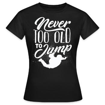 Skydiving, Skydiving - Women's T-Shirt - black - Front - AI Model Female 172 dark (172cm)