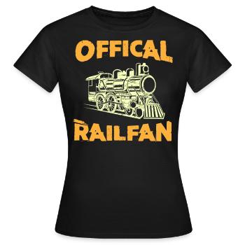 Échelle de chemin de fer, Railfan de chemin de fer - T-shirt Femme - noir - Devant - AI Model Female 172 dark (172cm)