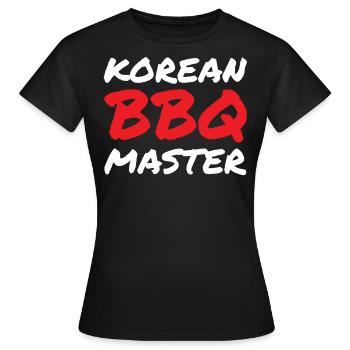 Barbecue coréen, Groupe coréen, Coréen - T-shirt Femme - noir - Devant - AI Model Female 172 dark (172cm)