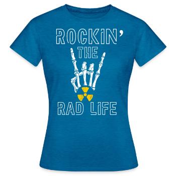 Radiologue, radiologue, technologue en radiologie - T-shirt Femme - bleu saphir antique chiné - Devant - AI Model Female 172 dark (172cm)