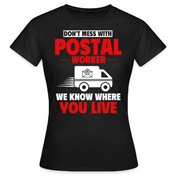 Post worker, post man - Women's T-Shirt - black - Front - AI Model Female 172 dark (172cm)