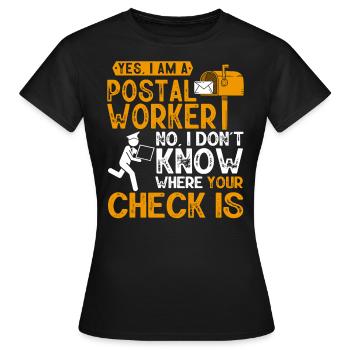 Post worker, post man - Women's T-Shirt - black - Front - AI Model Female 172 dark (172cm)