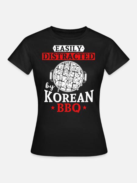 Koreanisches BBQ, Koreanisch - Frauen T-Shirt - Schwarz
