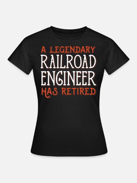 Eisenbahn, Lokomotive - Frauen T-Shirt - Schwarz