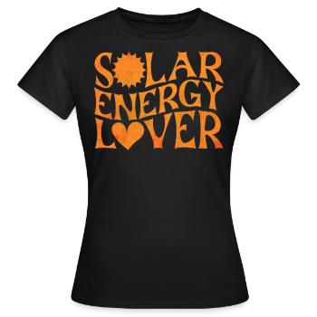 Solarenergie, Erneuerbare Energie - Frauen T-Shirt - Schwarz - Vorne - AI Model Female 172 dark (172cm)
