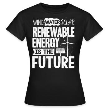 Solarenergie, Erneuerbare Energie - Frauen T-Shirt - Schwarz - Vorne - AI Model Female 172 dark (172cm)