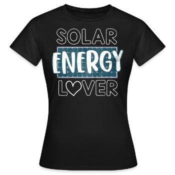 Solarenergie, Erneuerbare Energie - Frauen T-Shirt - Schwarz - Vorne - AI Model Female 172 dark (172cm)
