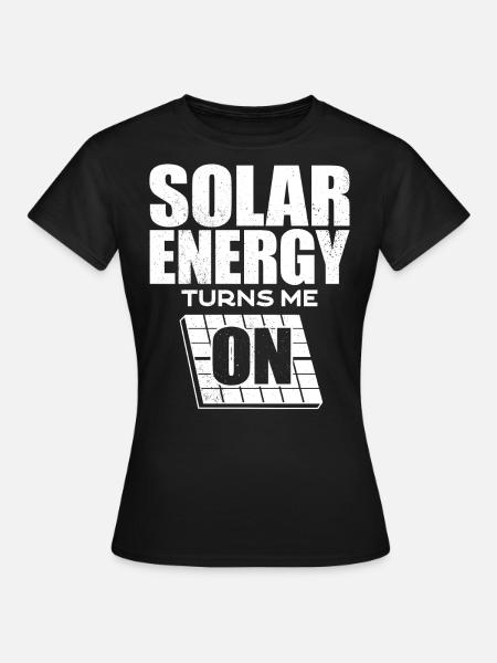 Solarenergie, Erneuerbare Energie - Frauen T-Shirt - Schwarz