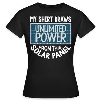Solarenergie, Erneuerbare Energie - Frauen T-Shirt - Schwarz - Vorne - AI Model Female 172 dark (172cm)