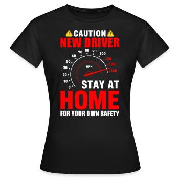 Permis de conduire - T-shirt Femme - noir - Devant - AI Model Female 172 dark (172cm)