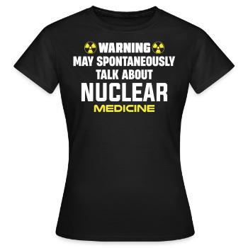 NUC Med Squad, Médecine nucléaire - T-shirt Femme - noir - Devant - AI Model Female 172 dark (172cm)