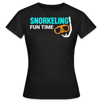 Schnorcheln, Schnorcheln, Tauchen, Unterwasser - Frauen T-Shirt - Schwarz - Vorne - AI Model Female 172 dark (172cm)
