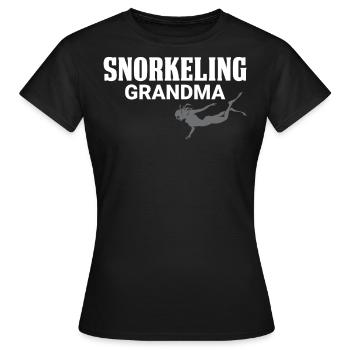 Schnorcheln, Schnorcheln, Tauchen, Unterwasser - Frauen T-Shirt - Schwarz - Vorne - AI Model Female 172 dark (172cm)