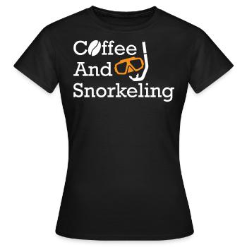 Schnorcheln, Schnorcheln, Tauchen, Unterwasser - Frauen T-Shirt - Schwarz - Vorne - AI Model Female 172 dark (172cm)