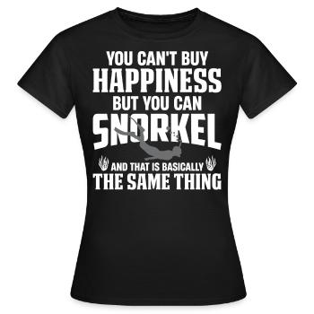 Schnorcheln, Schnorcheln, Tauchen, Unterwasser - Frauen T-Shirt - Schwarz - Vorne - AI Model Female 172 dark (172cm)