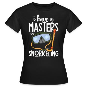 Schnorcheln, Schnorcheln, Tauchen, Unterwasser - Frauen T-Shirt - Schwarz - Vorne - AI Model Female 172 dark (172cm)