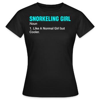 Schnorcheln, Schnorcheln, Tauchen, Unterwasser - Frauen T-Shirt - Schwarz - Vorne - AI Model Female 172 dark (172cm)