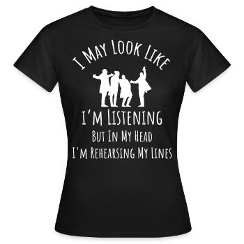 Broadway, Comédie musicale, Théâtre - T-shirt Femme - noir - Devant - AI Model Female 172 dark (172cm)