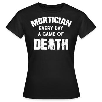 Corpse Keepers, Undertakers, Funeral Homes - Women's T-Shirt - black - Front - AI Model Female 172 dark (172cm)