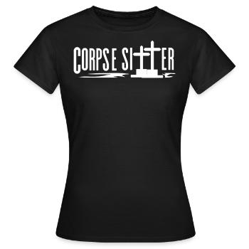 Corpse Keepers, Undertakers, Funeral Homes - Women's T-Shirt - black - Front - AI Model Female 172 dark (172cm)