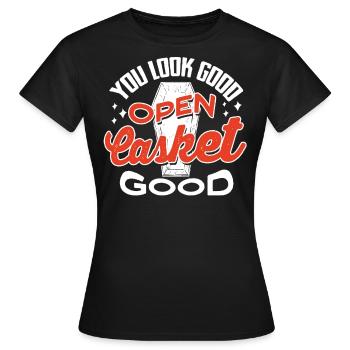 Corpse Keepers, Undertakers, Funeral Homes - Women's T-Shirt - black - Front - AI Model Female 172 dark (172cm)