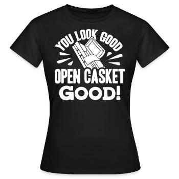 Corpse Keepers, Undertakers, Funeral Homes - Women's T-Shirt - black - Front - AI Model Female 172 dark (172cm)