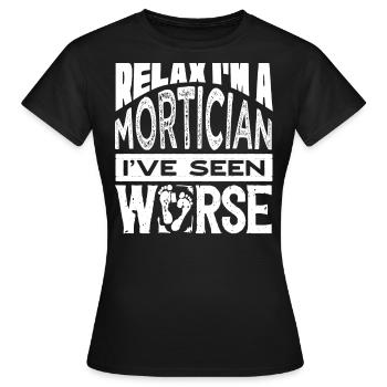 Corpse Keepers, Undertakers, Funeral Homes - Women's T-Shirt - black - Front - AI Model Female 172 dark (172cm)