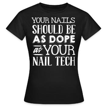 Nail technician, Nail service, Nails, Nailstalon - Women's T-Shirt - black - Front - AI Model Female 172 dark (172cm)