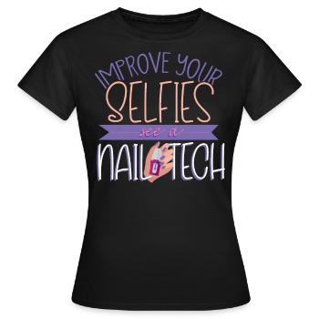 Nail technician, Nail service, Nails, Nailstalon - Women's T-Shirt - black - Front - AI Model Female 172 dark (172cm)