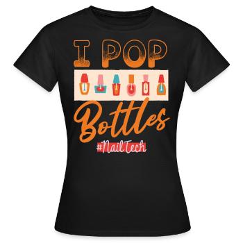Nail technician, Nail service, Nails, Nailstalon - Women's T-Shirt - black - Front - AI Model Female 172 dark (172cm)