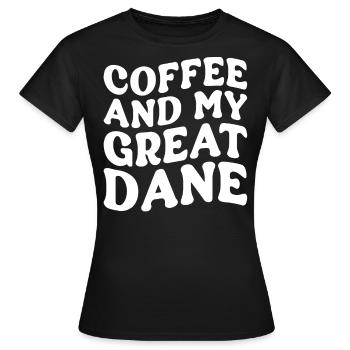 Deutsche Doggen, Deutsche Doggen - Frauen T-Shirt - Schwarz - Vorne - AI Model Female 172 dark (172cm)