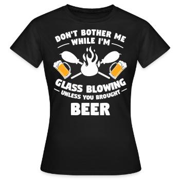 Soufflage de verre, Aroniste, souffleur de verre, souffleur de verre - T-shirt Femme - noir - Devant - AI Model Female 172 dark (172cm)
