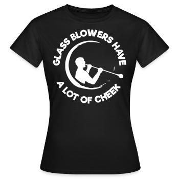 Soufflage de verre, Aroniste, souffleur de verre, souffleur de verre - T-shirt Femme - noir - Devant - AI Model Female 172 dark (172cm)