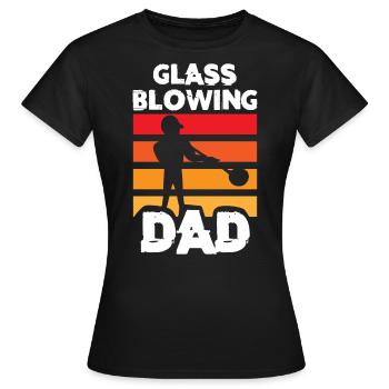 Soufflage de verre, Aroniste, souffleur de verre, souffleur de verre - T-shirt Femme - noir - Devant - AI Model Female 172 dark (172cm)