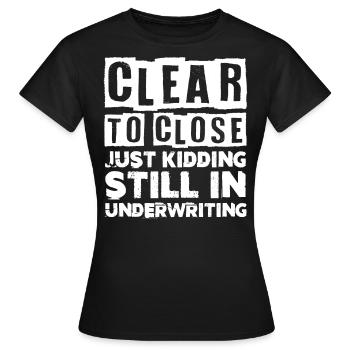 Agent de crédit, prêt hypothécaire - T-shirt Femme - noir - Devant - AI Model Female 172 dark (172cm)
