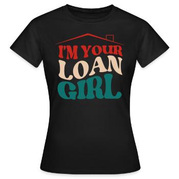 Pilotes de prêts, hypothèques, aide au crédit - T-shirt Femme - noir - Devant - AI Model Female 172 dark (172cm)