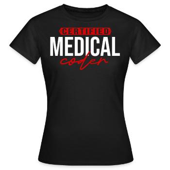 Medical Encoder Medical Programmer - Women's T-Shirt - black - Front - AI Model Female 172 dark (172cm)
