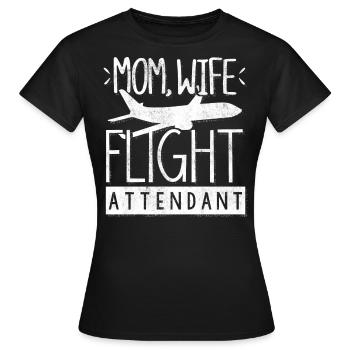 Agents de bord, pour les agents de bord, agents de bord - T-shirt Femme - noir - Devant - AI Model Female 172 dark (172cm)