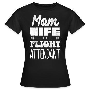 Agents de bord, pour les agents de bord, agents de bord - T-shirt Femme - noir - Devant - AI Model Female 172 dark (172cm)